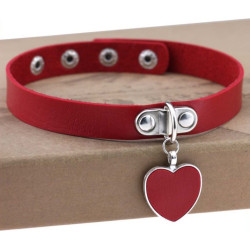 Joy Jewels Ras de cou Punk Heart Rouge